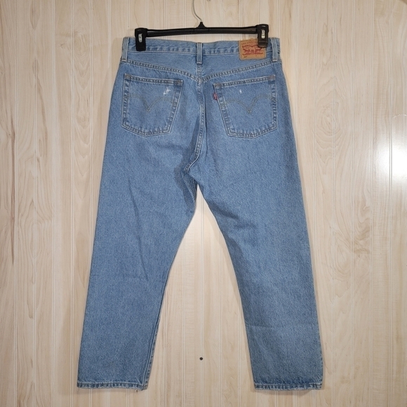 Levi’s 501 Distressed Button-Fly Straight Ankle Jeans Sz 31x26 - Picture 6 of 7